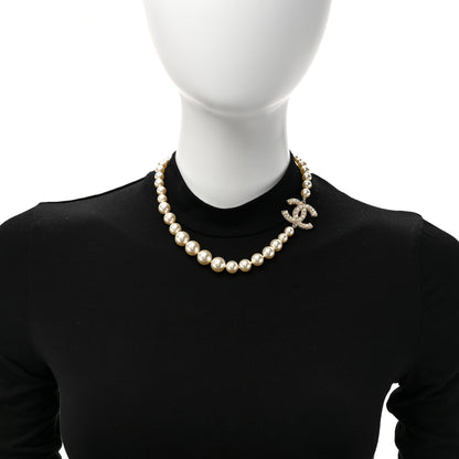 Chanel Pearl CC 100th Anniversary Necklace Light Gold 2 of 4