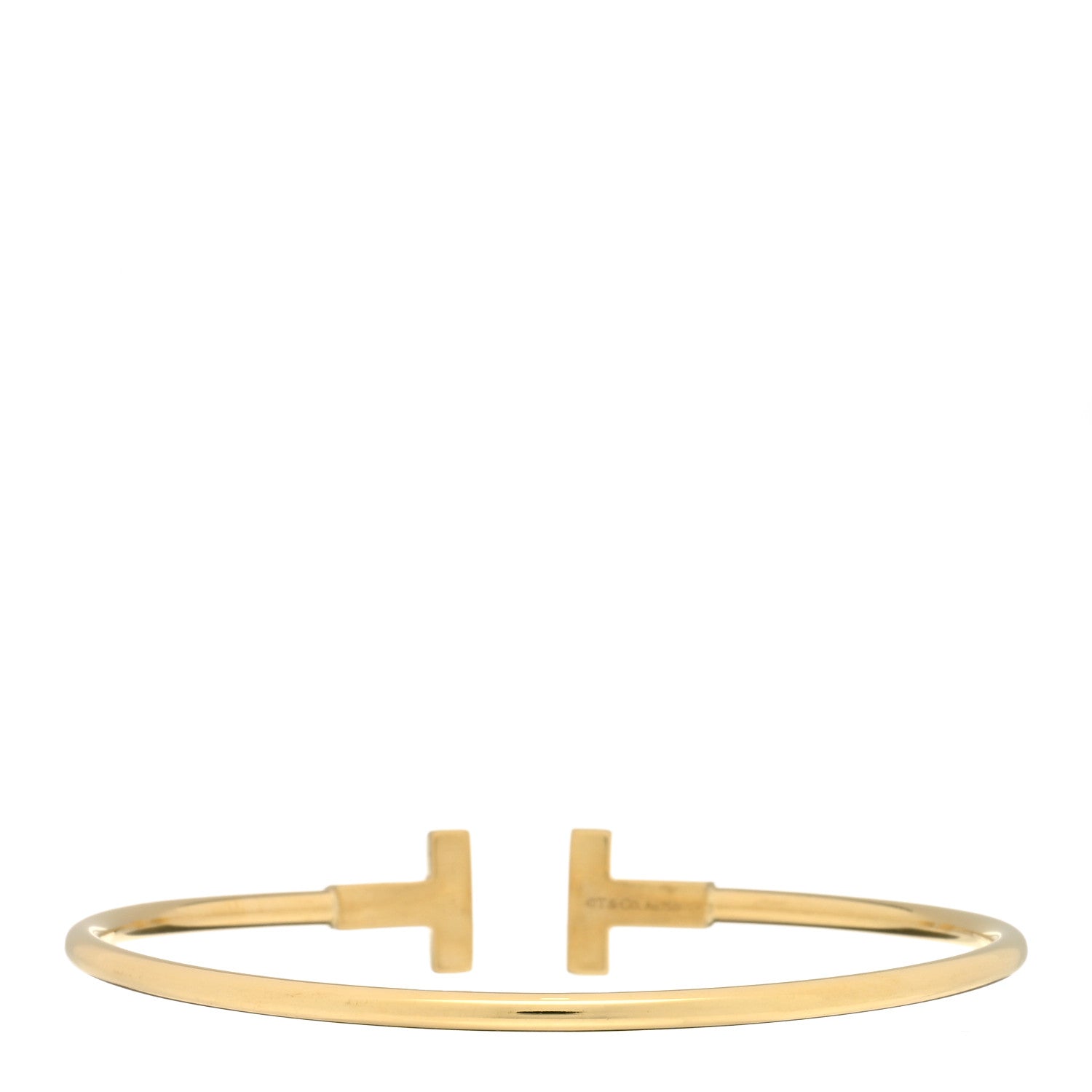Tiffany 18K Yellow Gold T Wire Bracelet 2 of 3