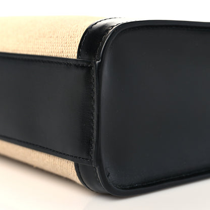 Celine Canvas Calfskin Small Vertical Cabas Vanilla Black 11 of 11