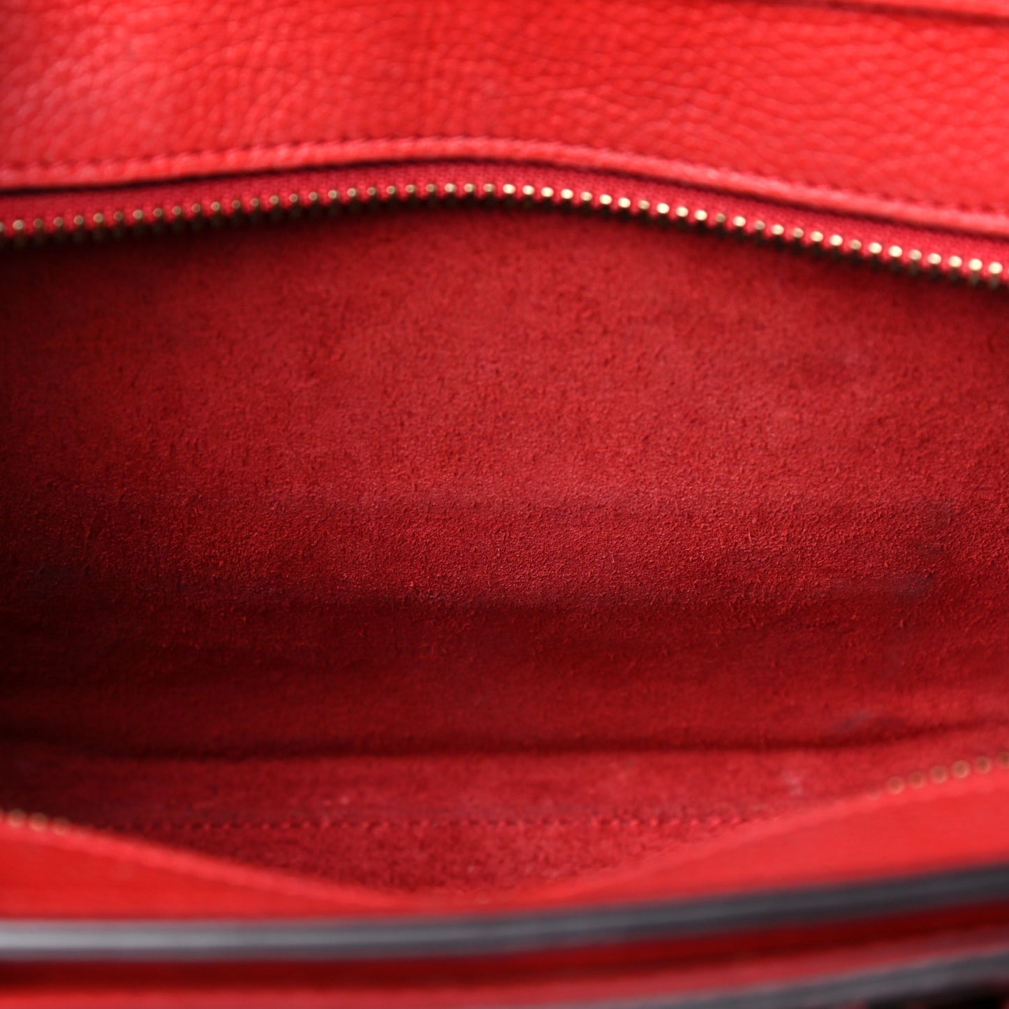Drummed Calfskin Nano Luggage Red