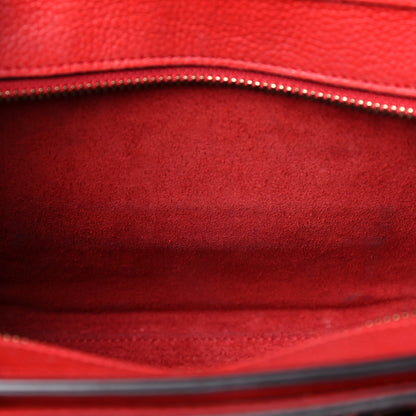 Celine Drummed Calfskin Nano Luggage Red 13 of 27