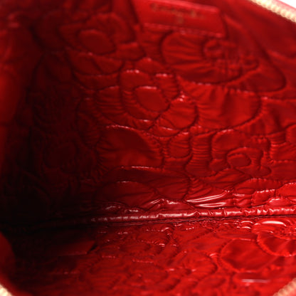Chanel Caviar Camellia Embossed Medium Cosmetic Case Red 5 of 7