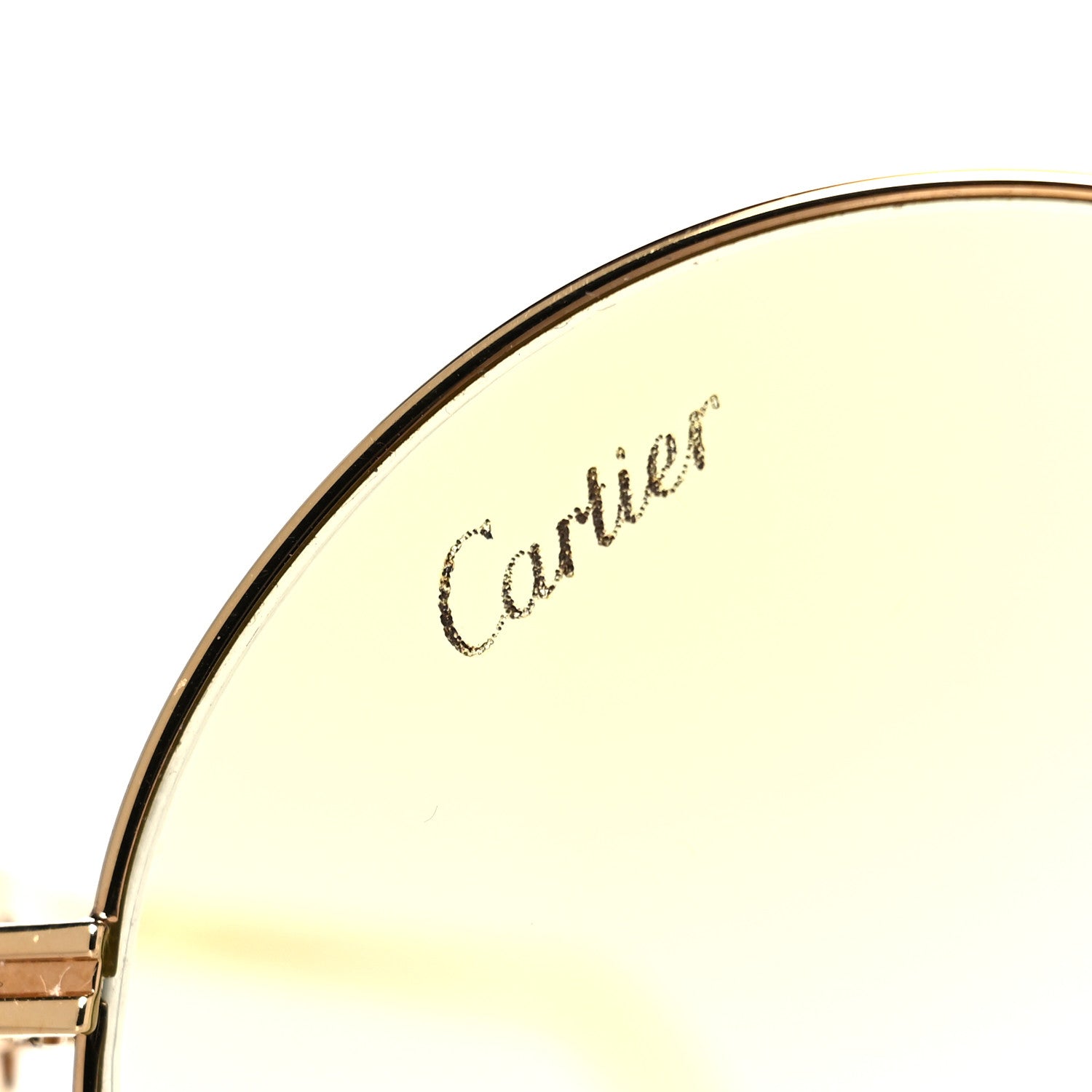 Cartier Premiere De Cartier Round Sunglasses Yellow Gold 7 of 8