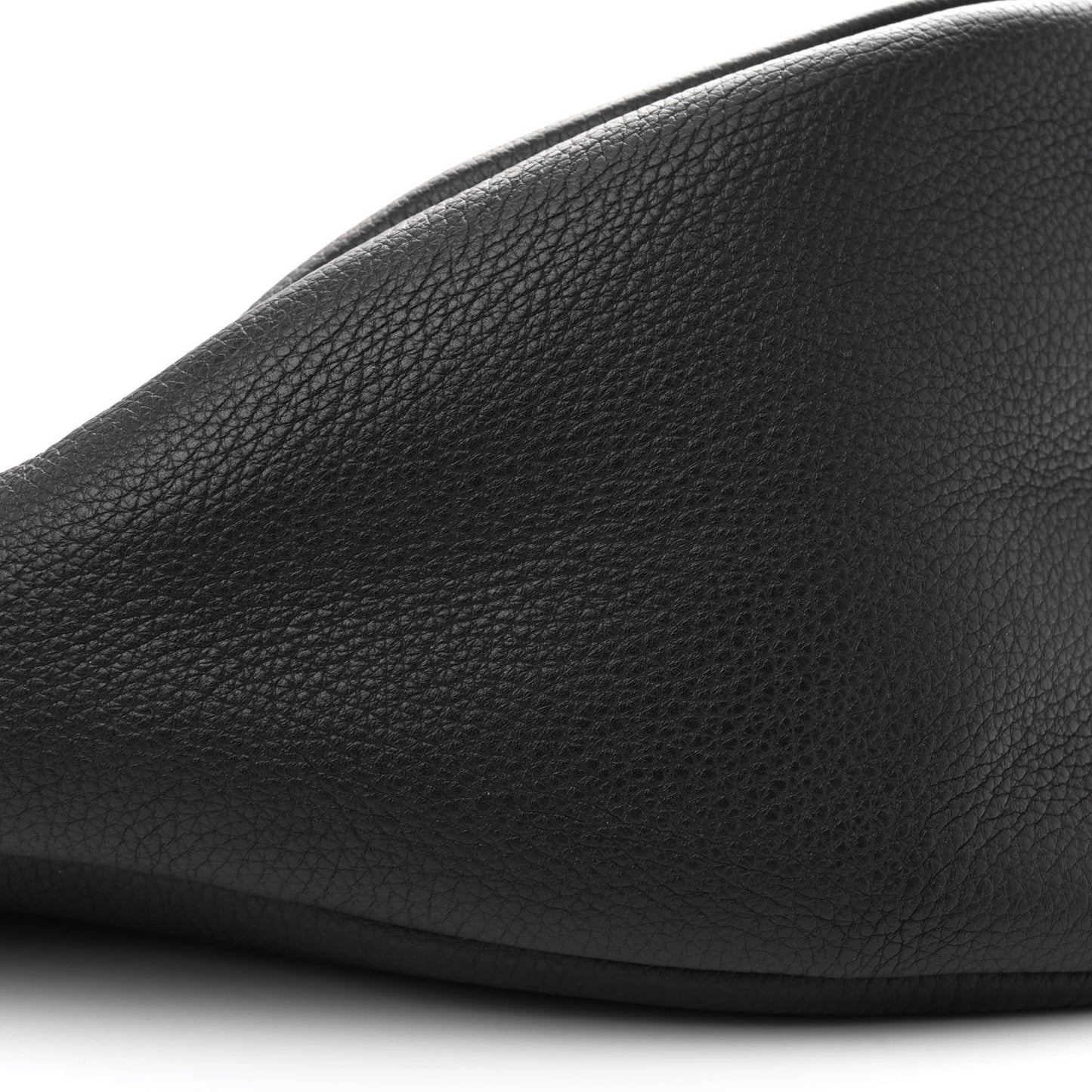 Grained Calfskin Large Slouchy Banana Bag Black
