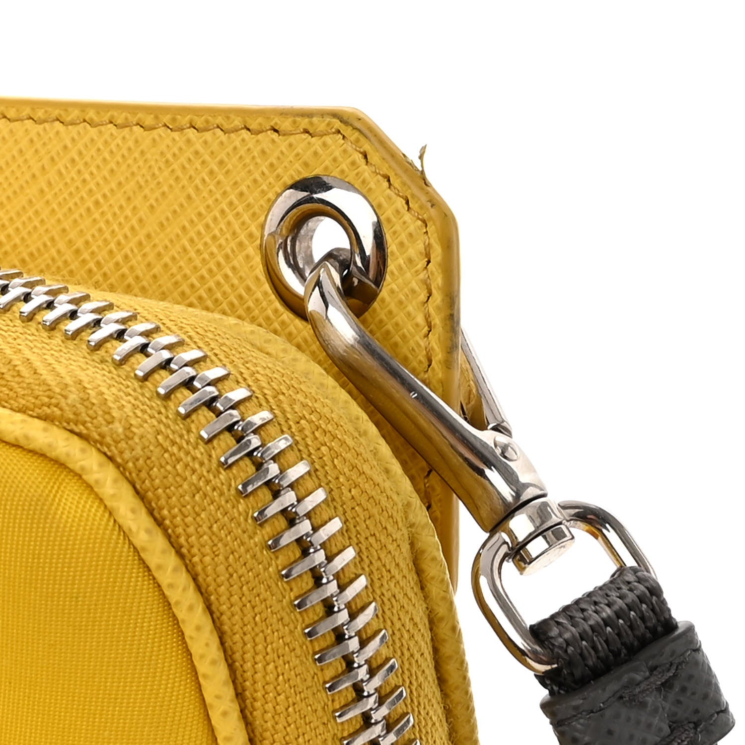 Prada Tessuto Nylon Phone Case Crossbody Bag Giallo 10 of 10