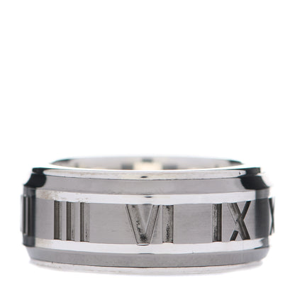 Tiffany Sterling Silver Titanium Atlas Band Ring 50 5.5 3 of 5