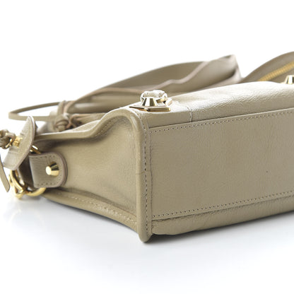 Balenciaga Chevre Gold Metallic Edge Hardware Mini City Beige Latte 6 of 10