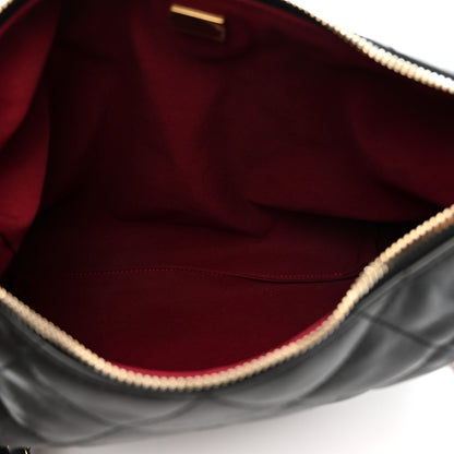 Chanel Lambskin Quilted Maxi Hobo Black 5 of 10