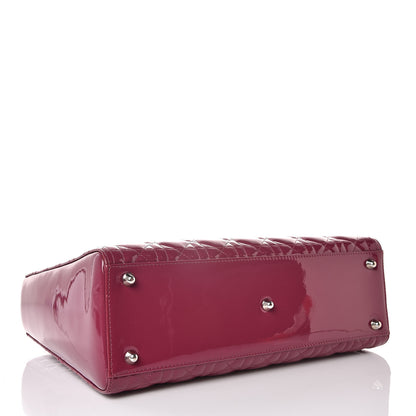 Christian Dior Patent Cannage Large Lady Dior Dark Pink 4 of 9