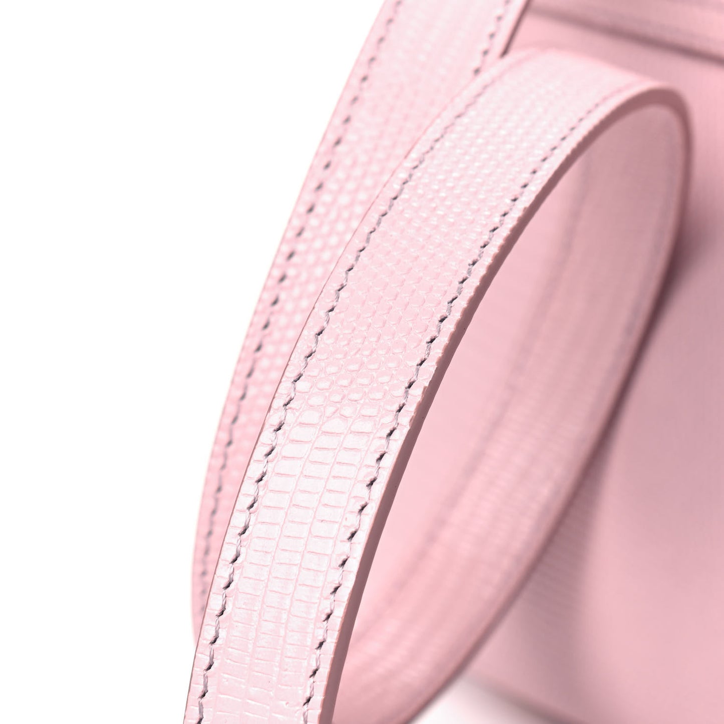 Iguana Calfskin Embossed Lucia Top Handle Bag Pink
