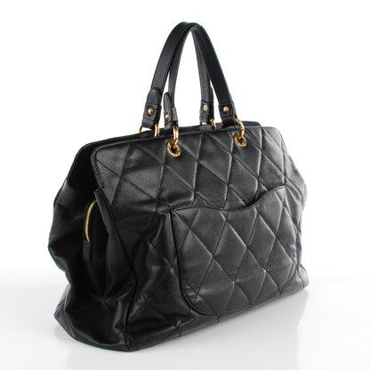 Chanel Soft Caviar Quilted CC Timeless Tote Black 3 of 8