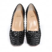 Patent Daffodile Spikes 160 Pumps 40 Black