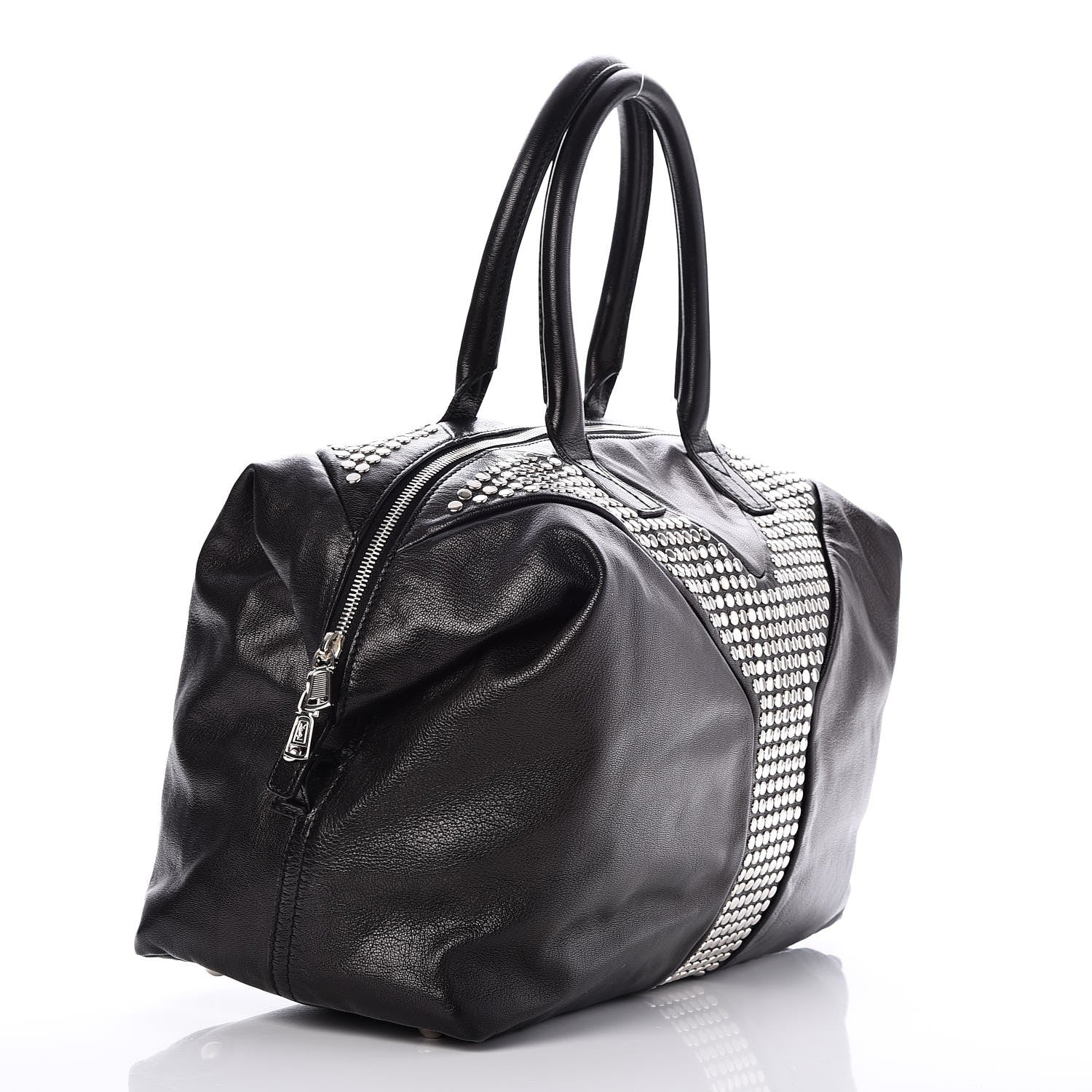 Saint Laurent Chevre Large Rock Stud Easy Y Black 3 of 8