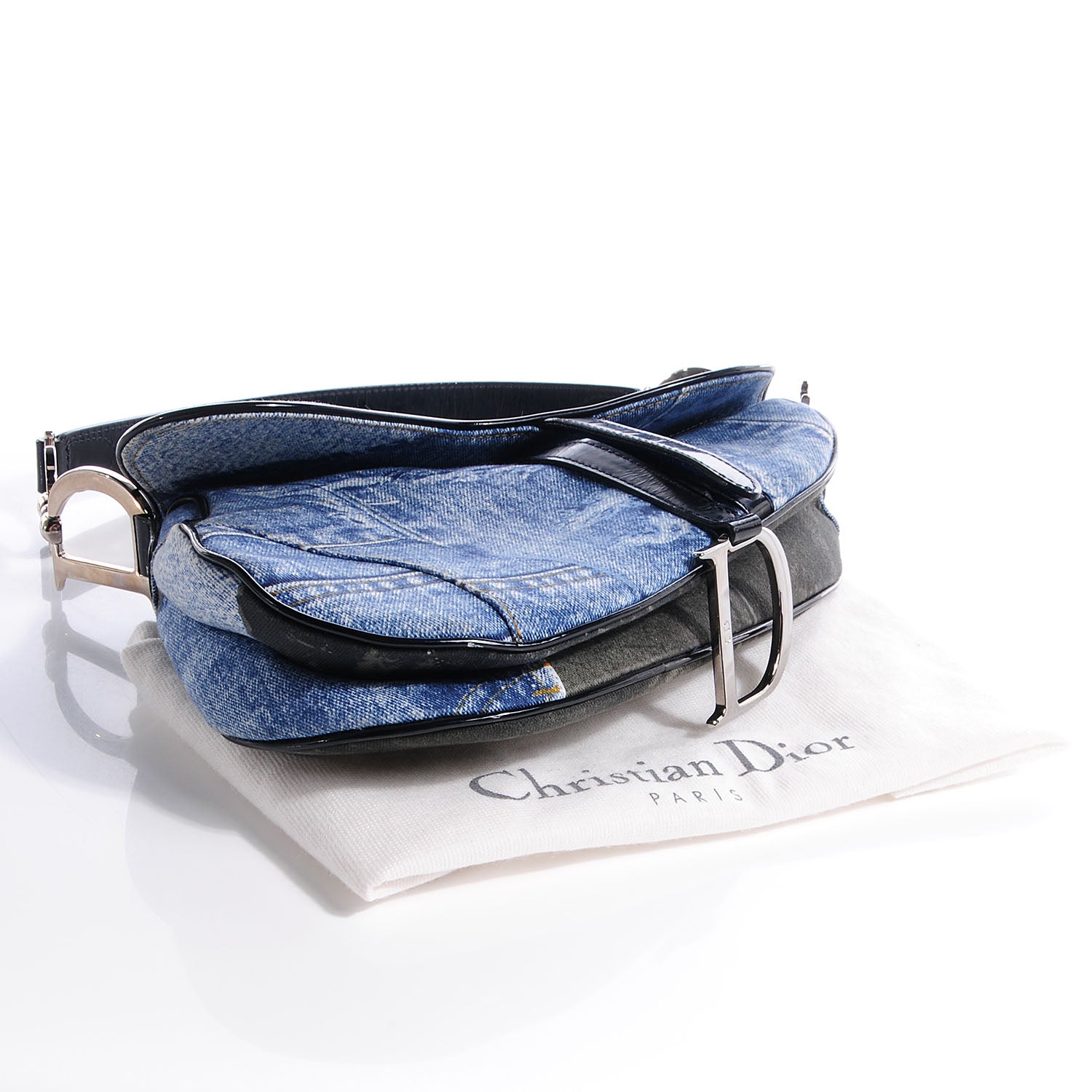 Christian Dior Denim Miss Diorella Saddle Bag 4 of 7