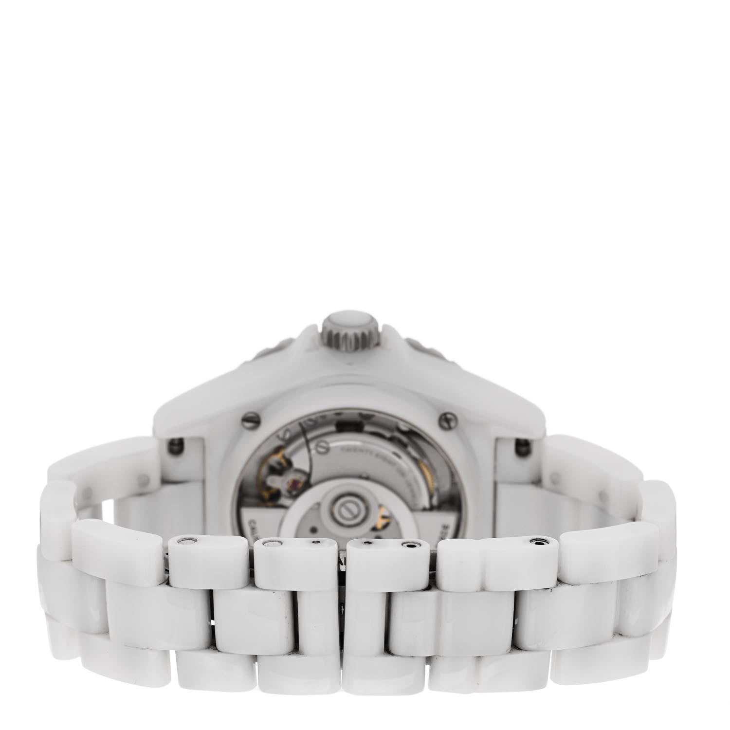 Chanel Stainless Steel Ceramic Diamond 38mm J12 Automatic Watch White 3 of 4