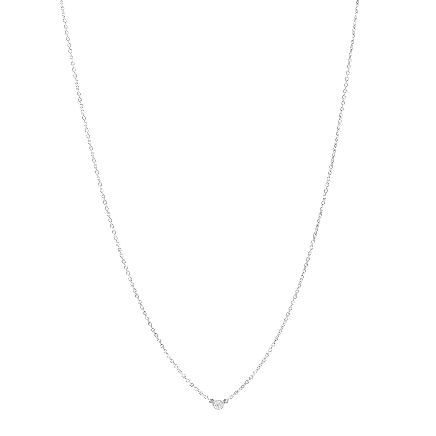 Platinum Diamond .05ct Elsa Peretti Diamonds by the Yard Pendant Necklace