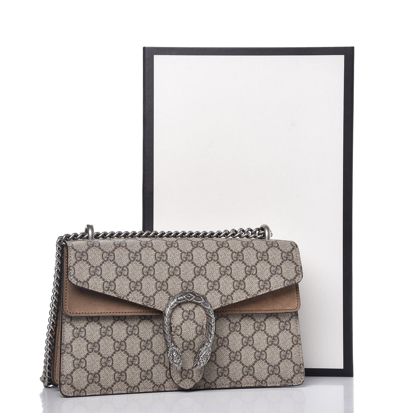 GG Supreme Monogram Small Dionysus Shoulder Bag Taupe