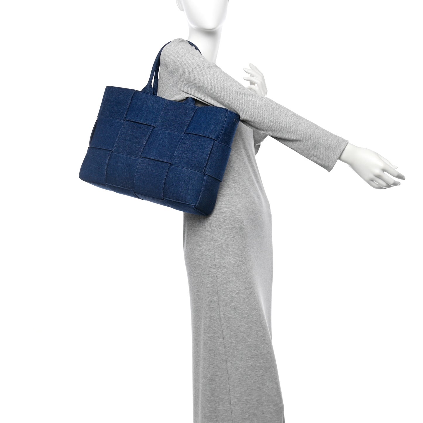 Denim Maxi Intrecciato Mens Arco Tote