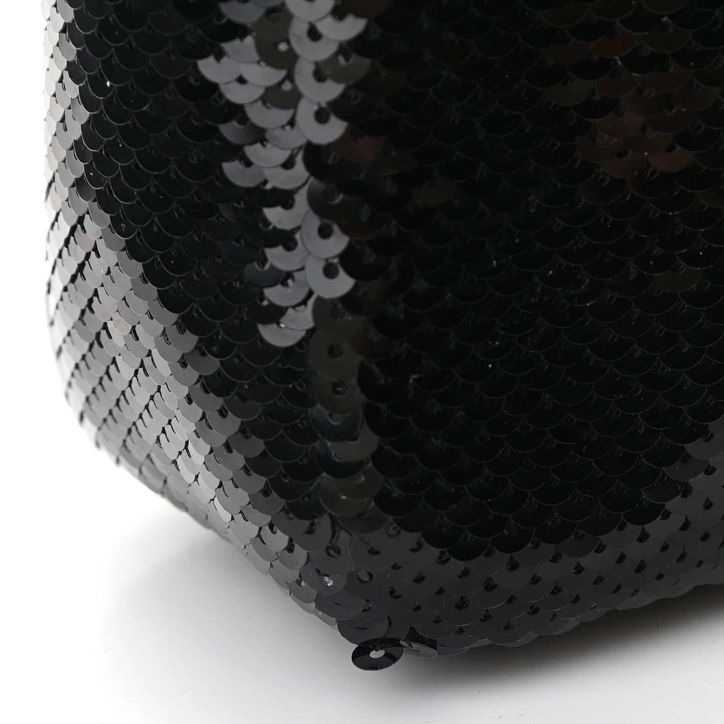Paillettes Sequin Mini Re-Edition 2000 Bag Black White