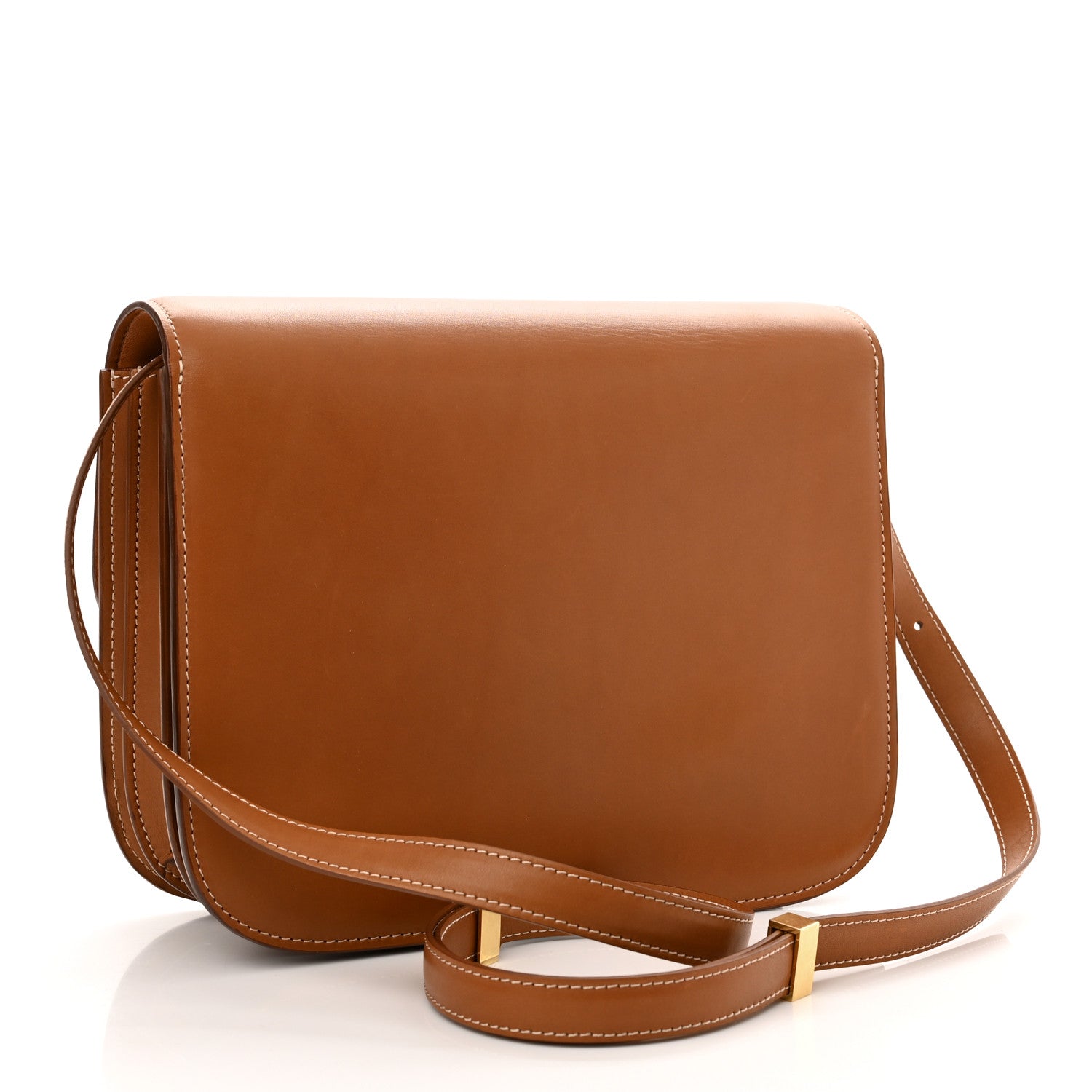 Celine Natural Calfskin Medium Classic Box Flap Bag Tan 3 of 11