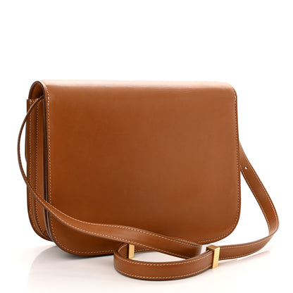 Celine Natural Calfskin Medium Classic Box Flap Bag Tan 3 of 11