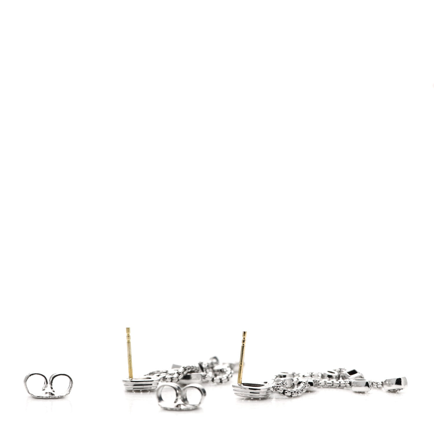 David Yurman Sterling Silver Diamond Confetti 3 Row Tassel Earrings 3 of 4