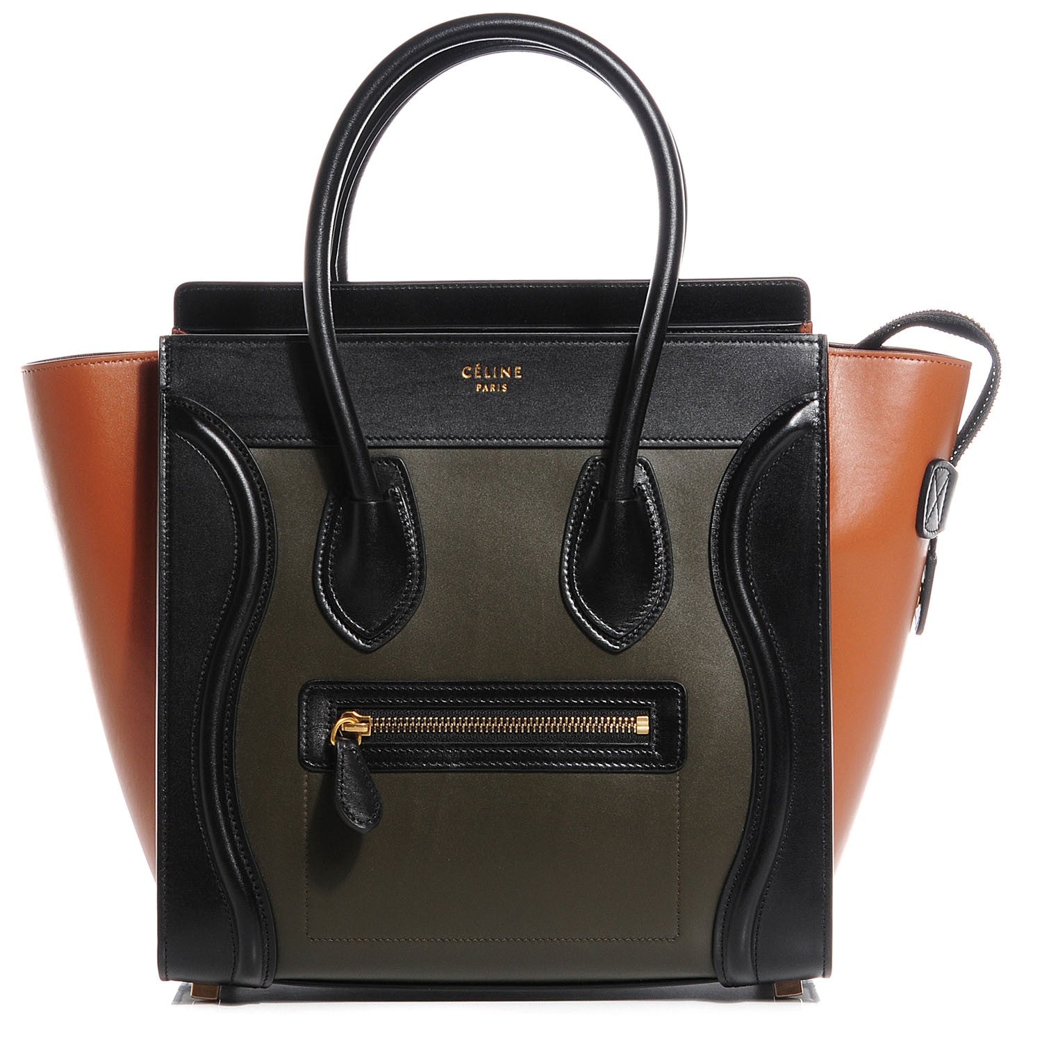 Celine Smooth Calfskin Micro Tri-Color Luggage Khaki 1 of 8