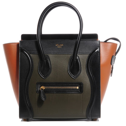 Celine Smooth Calfskin Micro Tri-Color Luggage Khaki 1 of 8