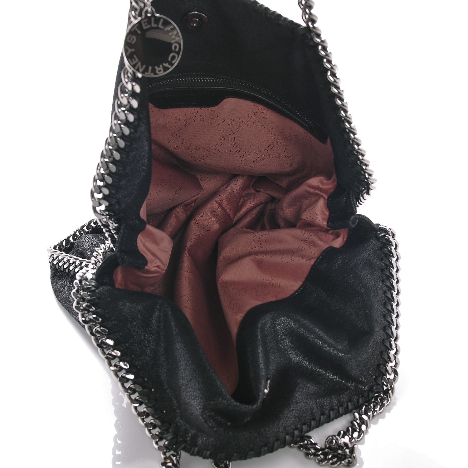 Stella McCartney Shaggy Deer Fold Over Falabella Tote Black 5 of 6