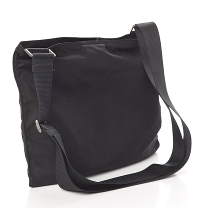 Prada Nylon Small Flat Messenger Bag Black 2 of 7