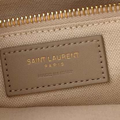 Saint Laurent Linen Calfskin Small Rive Gauche Tote Beige Sea Salt 6 of 17