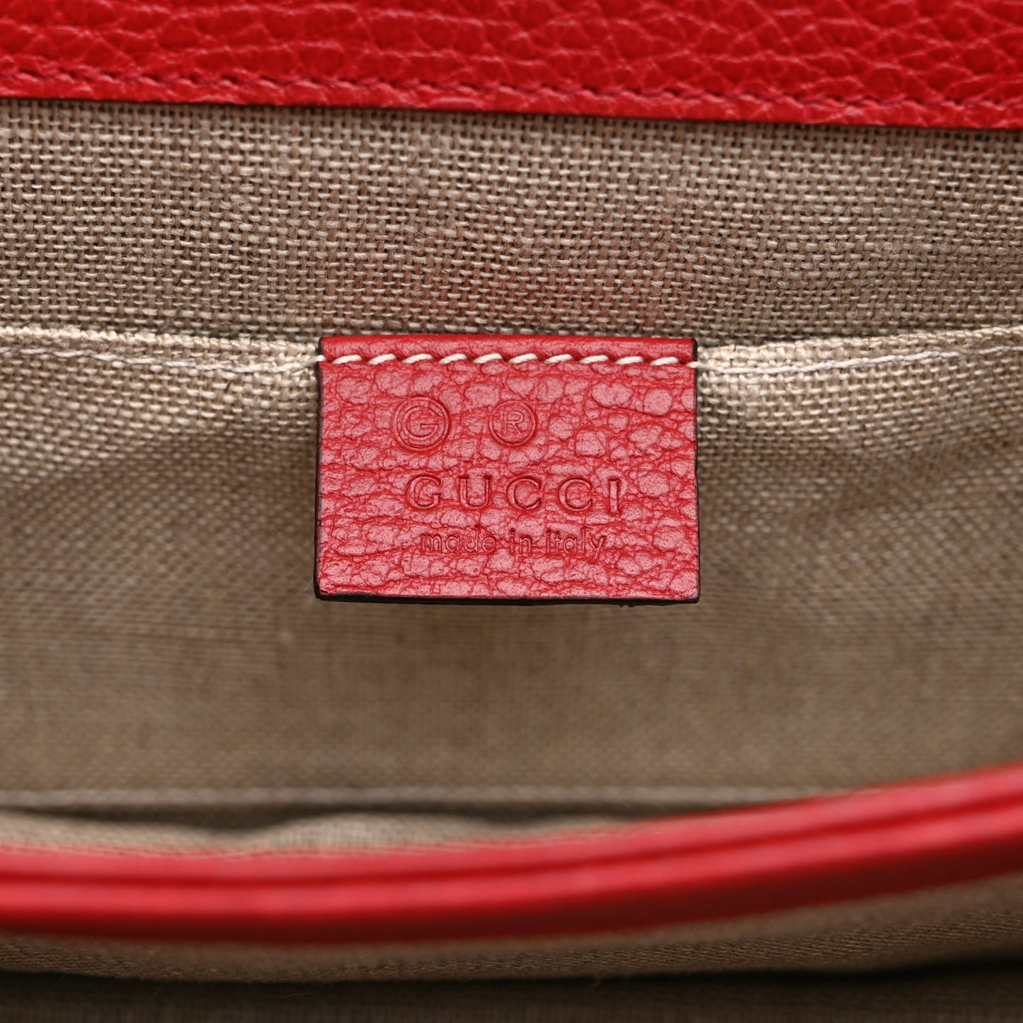 Dollar Calfskin Small Interlocking G Shoulder Bag Red