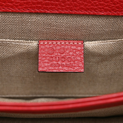 Gucci Dollar Calfskin Small Interlocking G Shoulder Bag Red 6 of 11