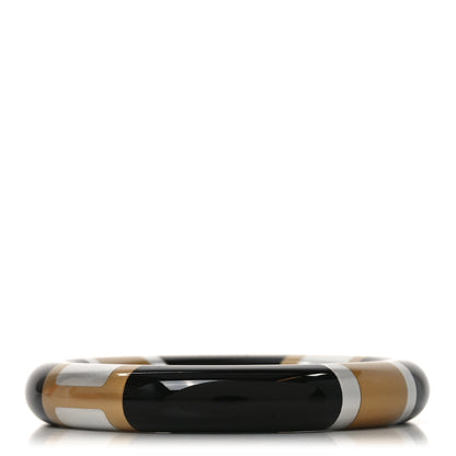 Hermes Lacquered Wood H Equipe GM Bangle Bracelet Black 3 of 5