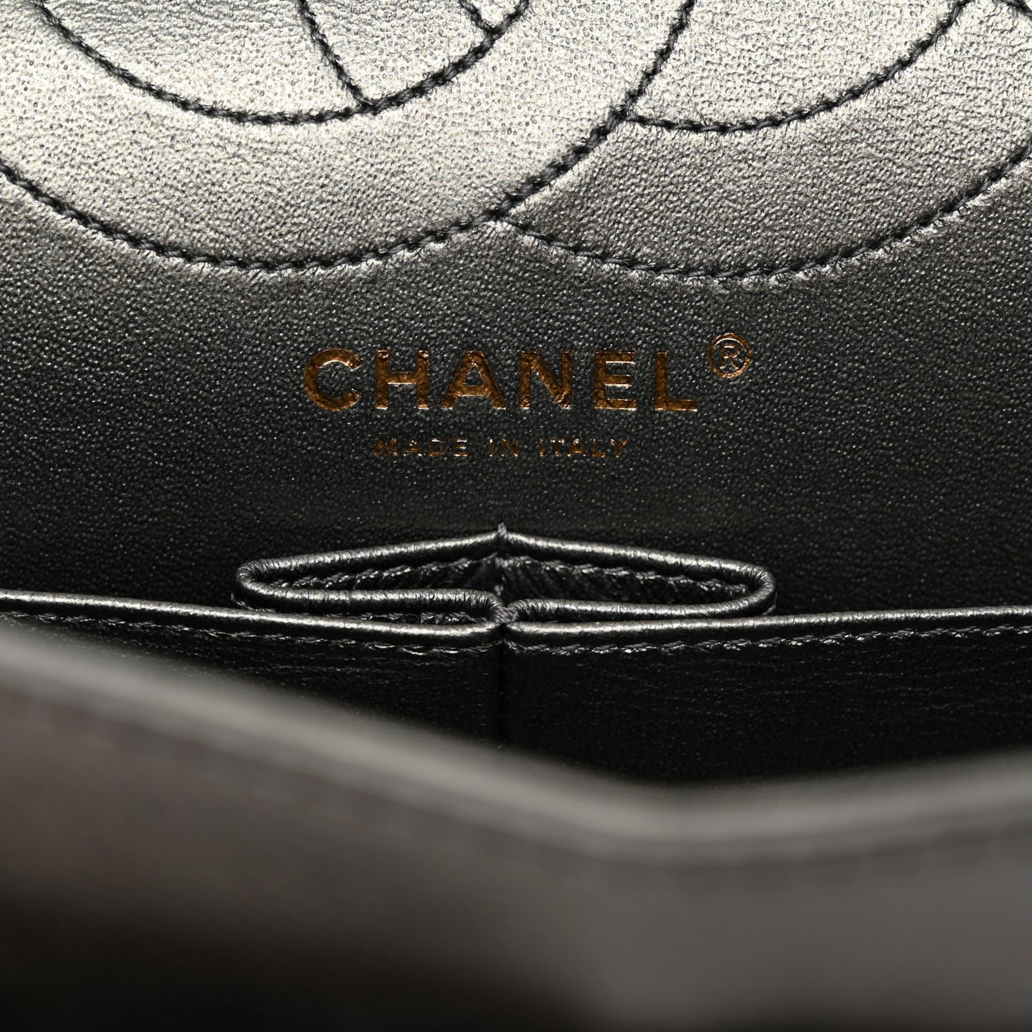 Metallic Calfskin Quilted 2.55 Reissue 226 Flap Charcoal