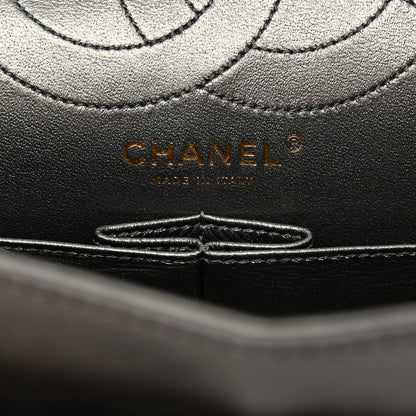 Chanel Metallic Calfskin Quilted 2.55 Reissue 226 Flap Charcoal 6 of 12