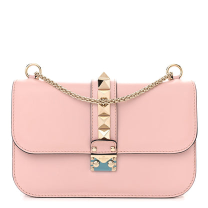 Valentino Garavani Vitello Medium Glam Lock Rockstud Flap Water Rose 1 of 11