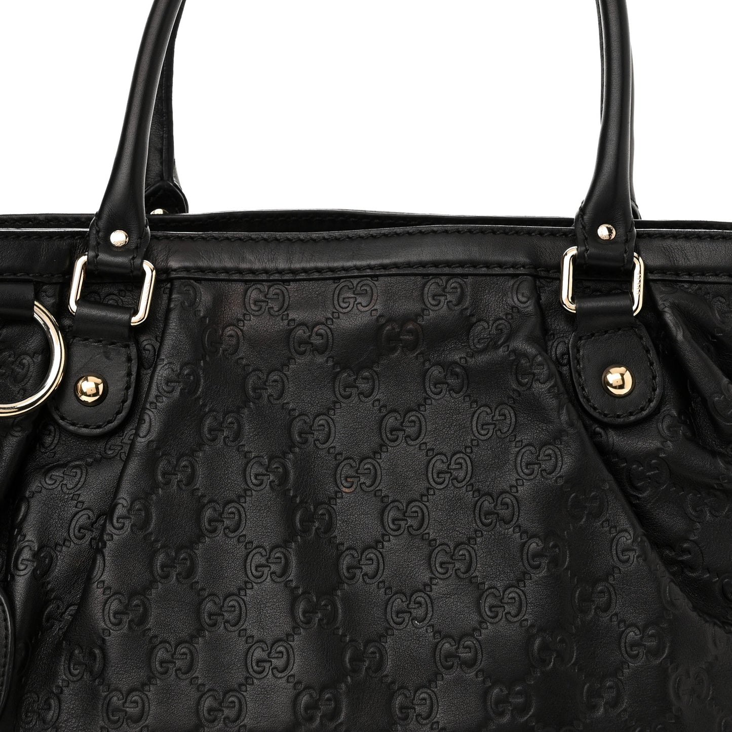 Guccissima Medium Sukey Top Handle Tote Black