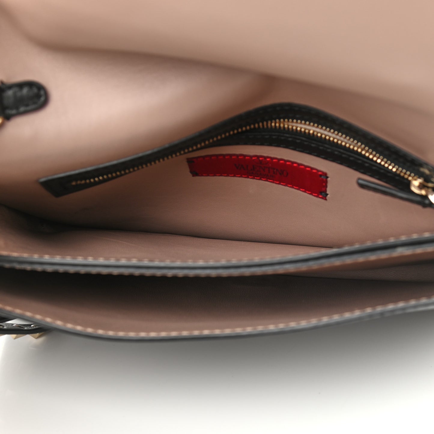 Nappa Rockstud Wristlet Clutch Black