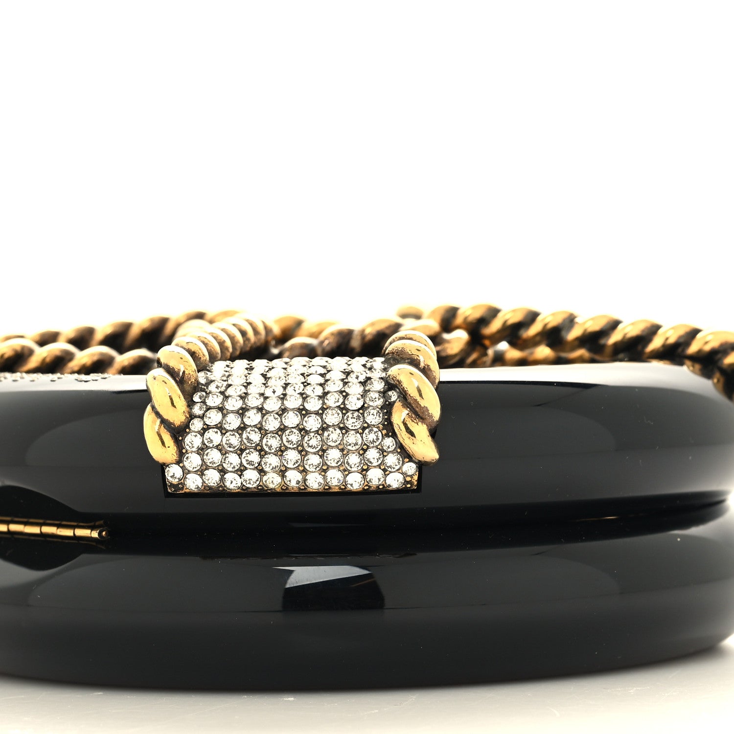 Chanel Resin Crystal Rescue Wheel Minaudière Black 10 of 10