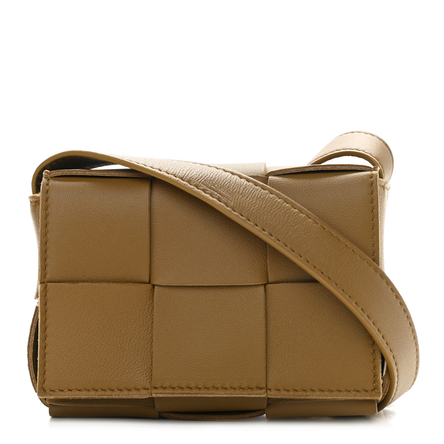 Lambskin Maxi Intrecciato Extra Mini Cassette Crossbody Bag Acorn