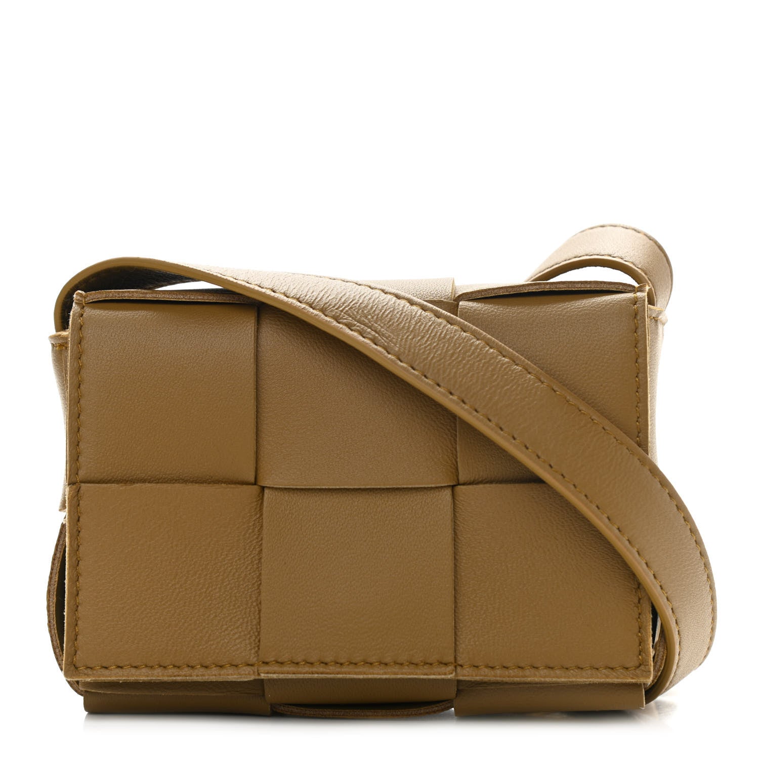 Bottega Veneta Lambskin Maxi Intrecciato Extra Mini Cassette Crossbody Bag Acorn 1 of 9
