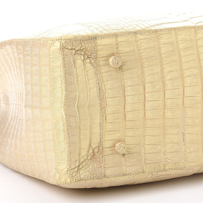 Nancy Gonzalez Crocodile Tote Gold 12 of 13