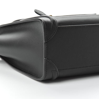 Celine Smooth Calfskin Nano Luggage Black 10 of 11
