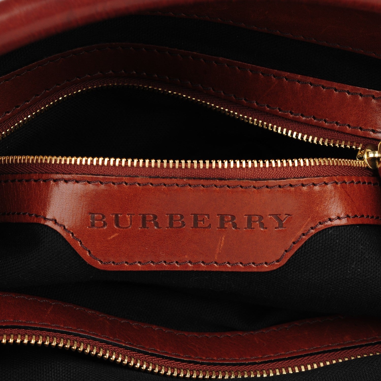 Burberry House Check Bridle Calfskin Medium Gosford Hobo Dark Tan 6 of 10