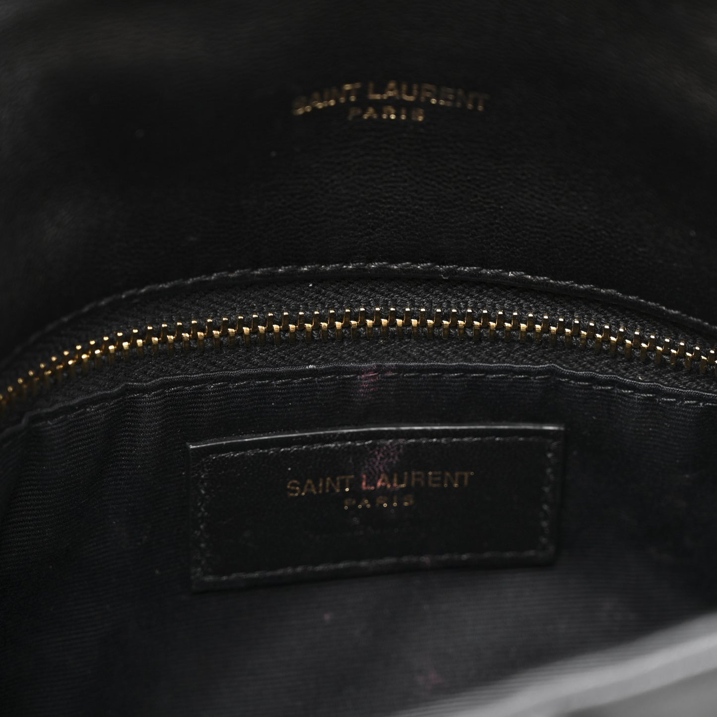 Lambskin Quilted Toy Loulou Puffer Monogram Chain Satchel Black