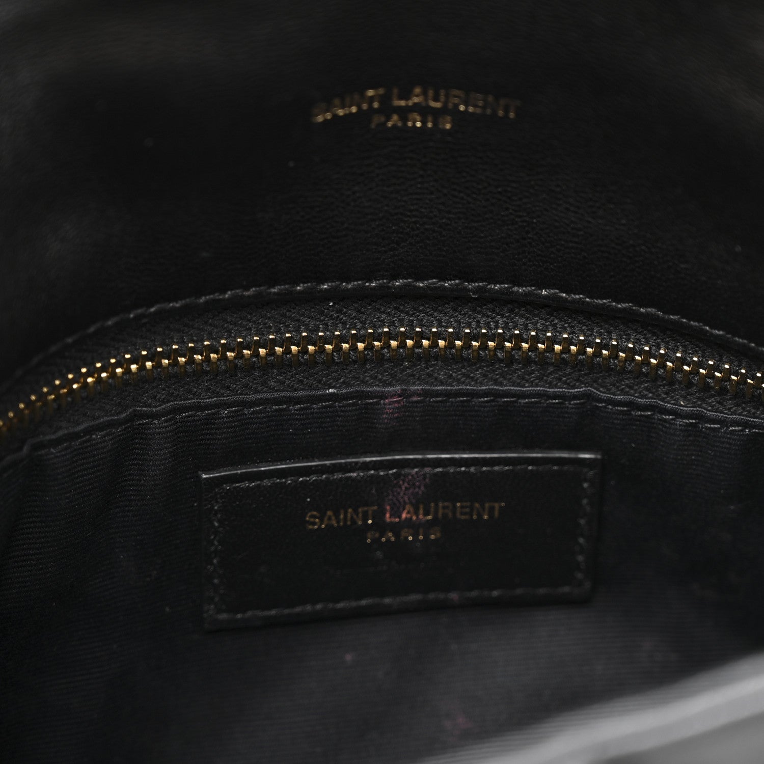 Saint Laurent Lambskin Quilted Toy Loulou Puffer Monogram Chain Satchel Black 14 of 15
