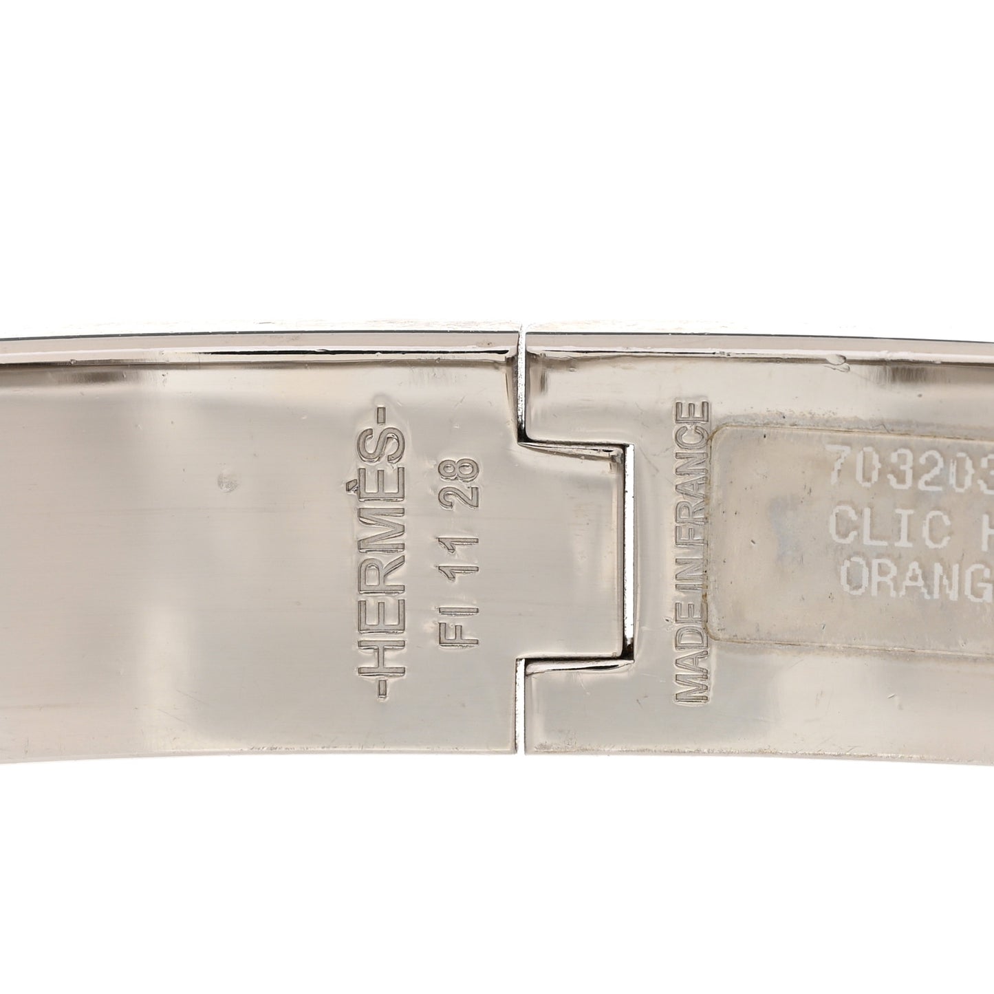 Matte Enamel Narrow Clic Clac HH Bracelet GM Orange