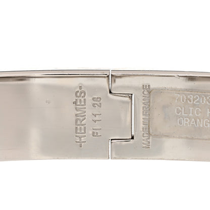 Hermes Matte Enamel Narrow Clic Clac HH Bracelet GM Orange 4 of 5