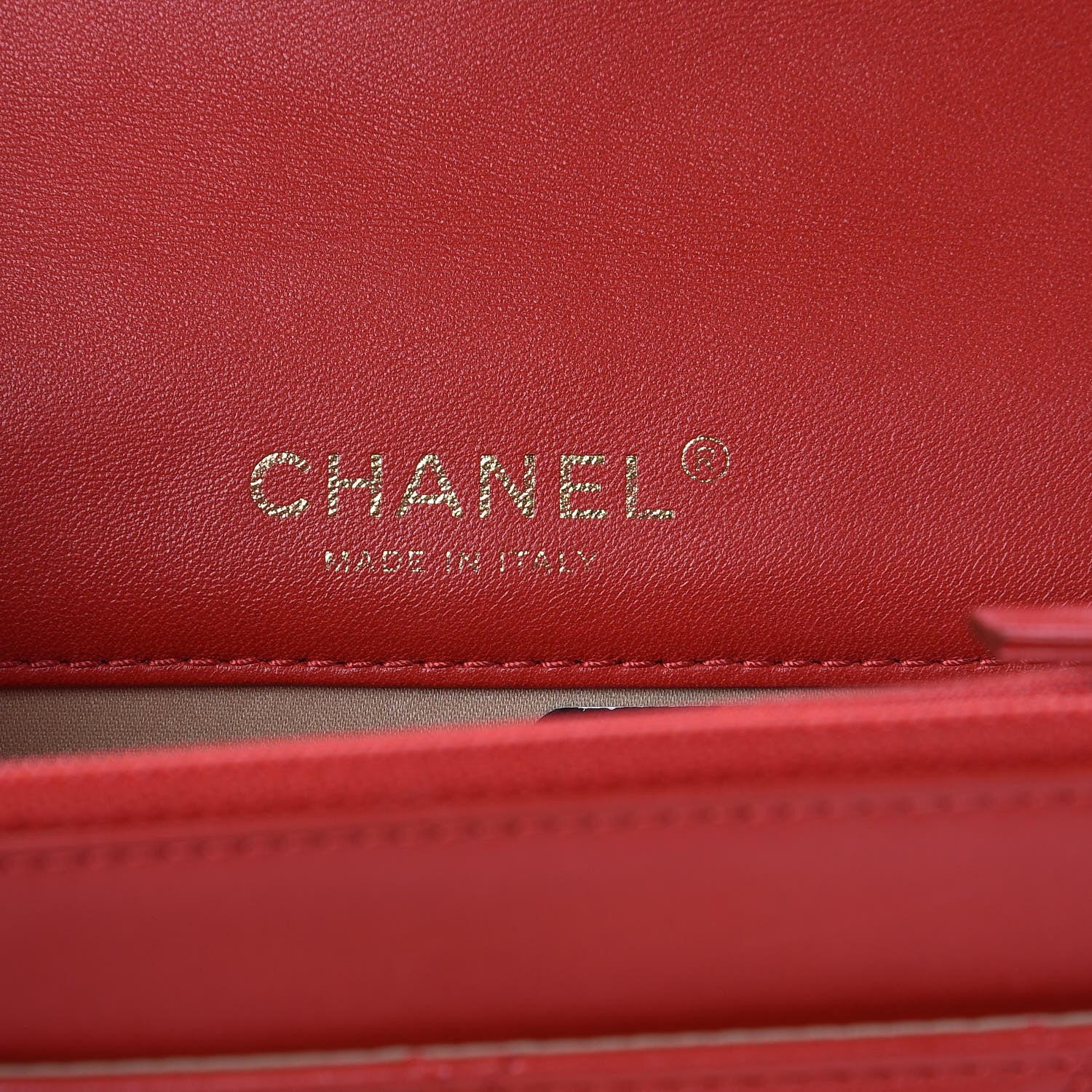 Chanel Lambskin Quilted Golden Class Wallet on Chain WOC Red 6 of 12